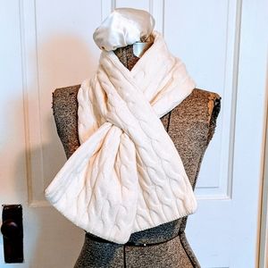 Talbot's cabled crossover scarf